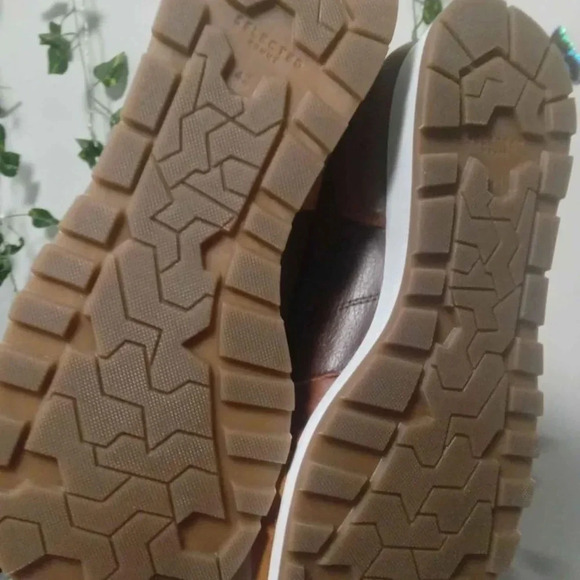 NWT Vintage Selected Homme Frank Leather and Suede Men’s Sneakers Size 9 US - Picture 5 of 5